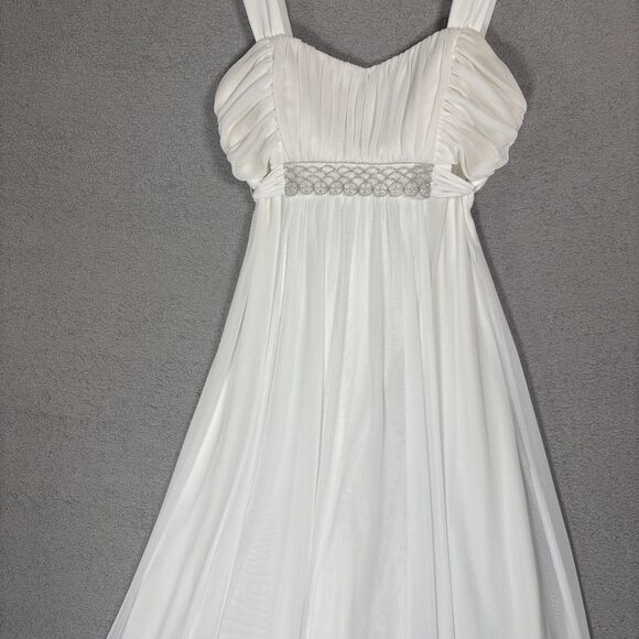 Connected Apparel Babydoll Dress Womens Size 6 Ivory White Bridal Feminine Flowy - Picture 3 of 16